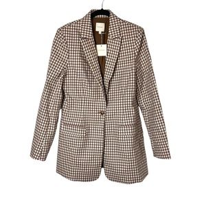 Favorite Daughter brown gingham breakup blazer NEW! SZM